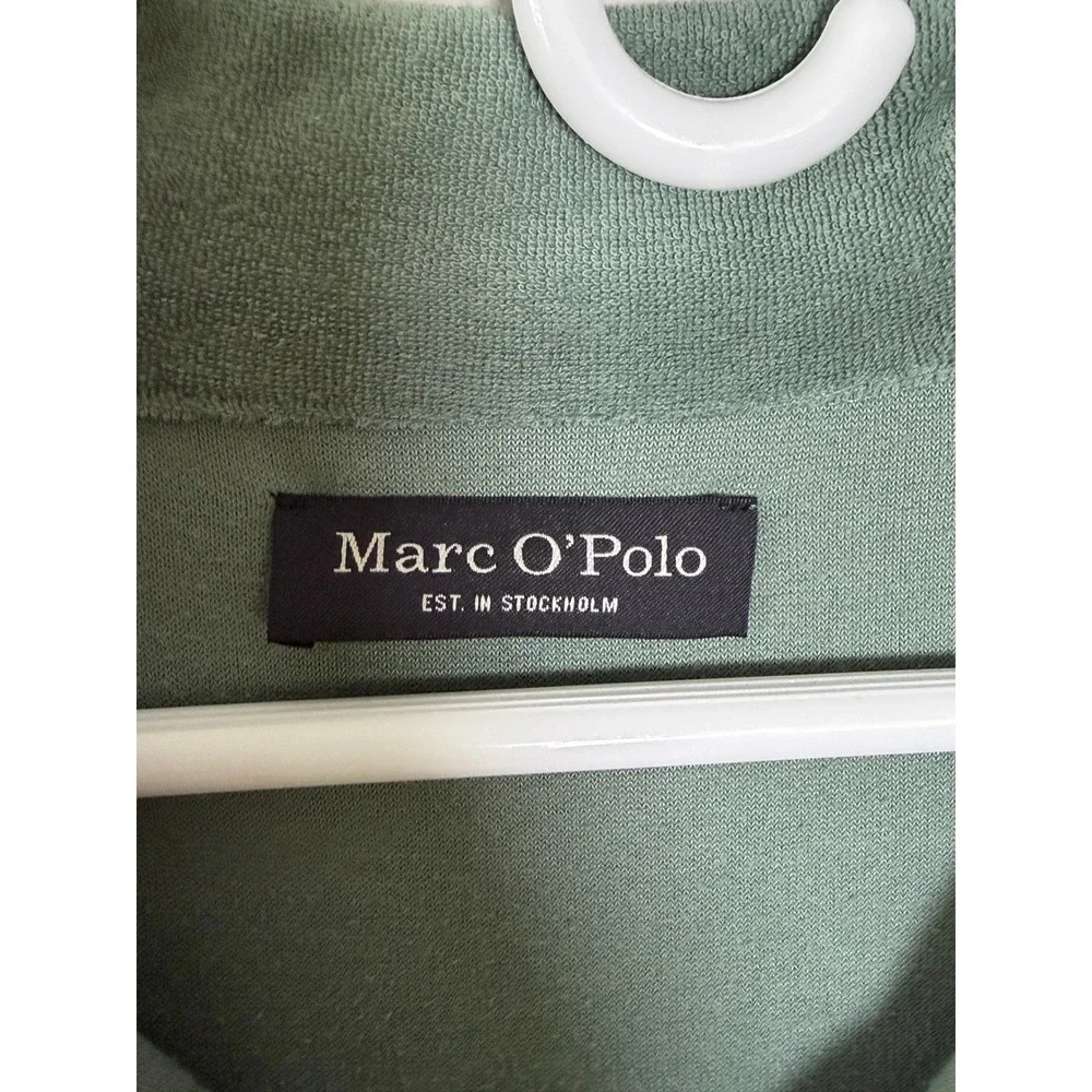Marc O'Polo Polo Shirt Men XXL Green Terry Cloth Pocket Scandi Beachwear‎ Casual